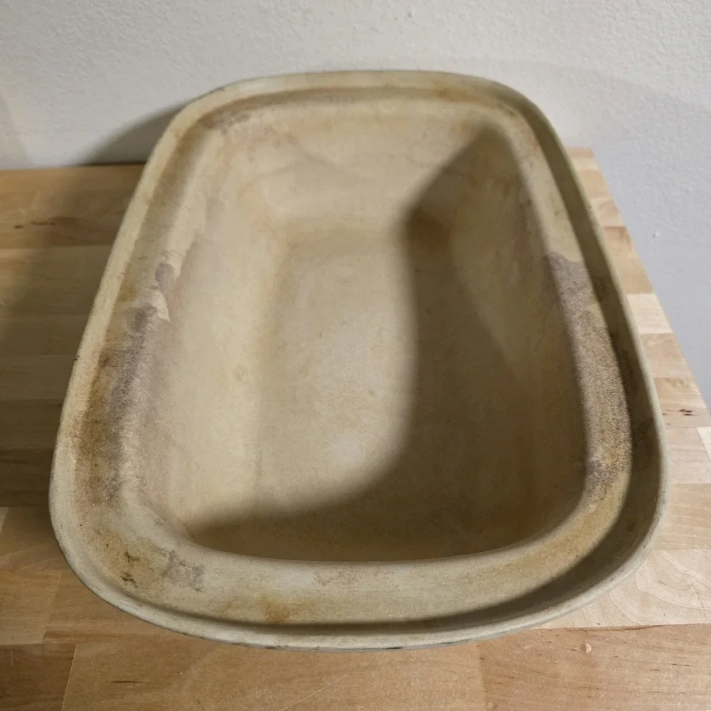 Pampered Chef Family Heritage Stoneware Collection Large Roasting Pan 17x11x4 US